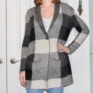 American Eagle Plaid Cardigan